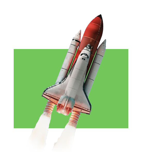 space shuttle blasting off